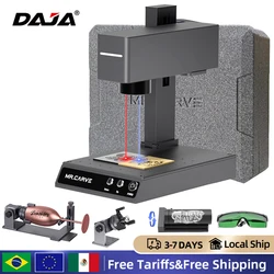 DAJA M4 PRO Macchina per marcatura di fibre Incisore laser doppio portatile per tutti i materiali Gioielli Legno Metallo Plastica Pelle Anello di vetro