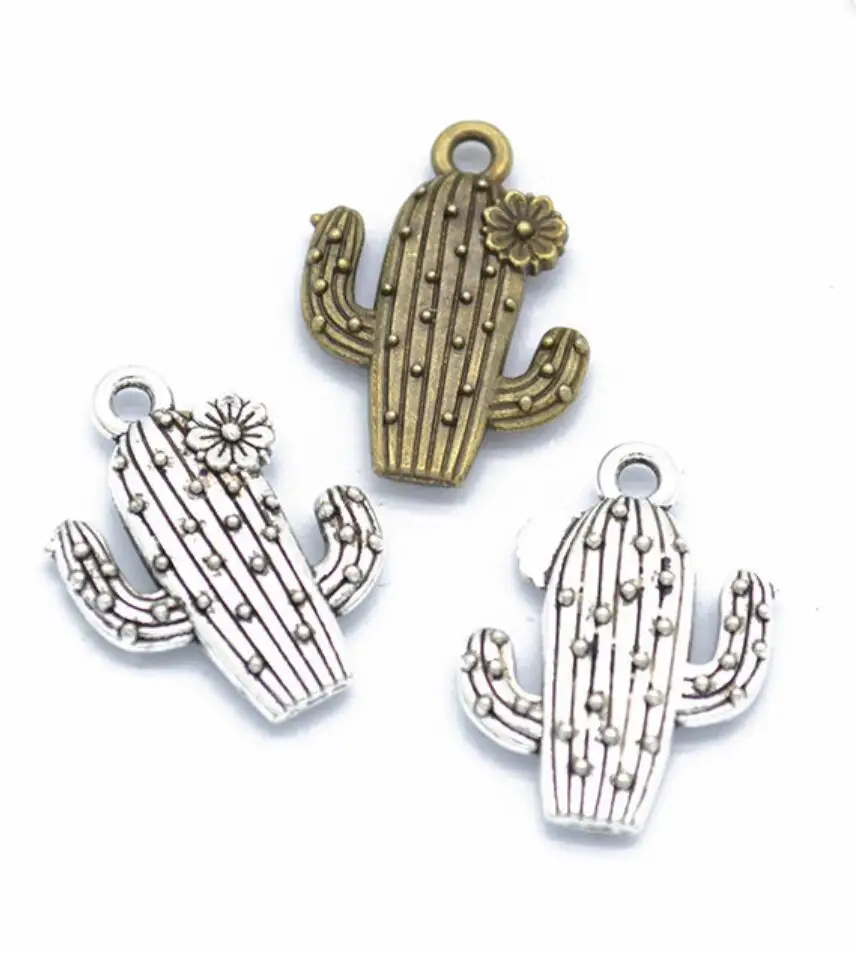 

60pcs Vintage cactus zinc alloy charms pendant DIY Bracelet Necklace metal jewelry accessories 20*15mm F0159