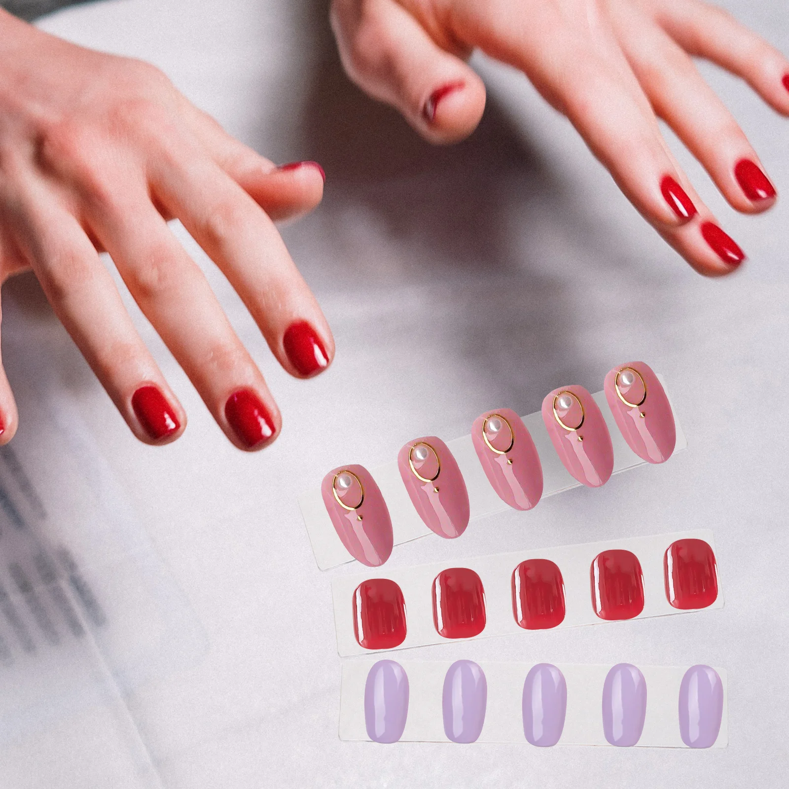 

150Pcs Nail Art Display Strips Clear Acrylic Manicure Boards Durable Portable Nail Salon Tool Manicure Art Display Racks