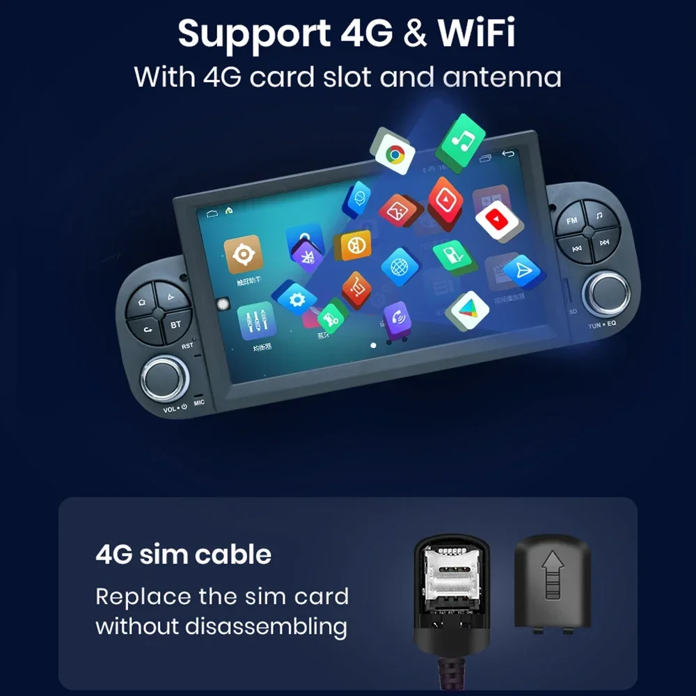 CHSTEK Android Car Radio Wireless Carplay Android Auto GPS Navigation 4G Bluetooth Multimedia Head Unit For Fiat Panda 2013‑2020