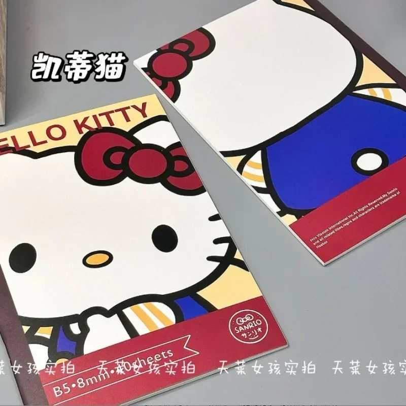 Sanrio Kawaii Anime Cinnamoroll Kuromi B5 Bloc de notas engrosado, dibujos animados lindos, mi melodía, cuaderno para niños, papelería, regalos para niños