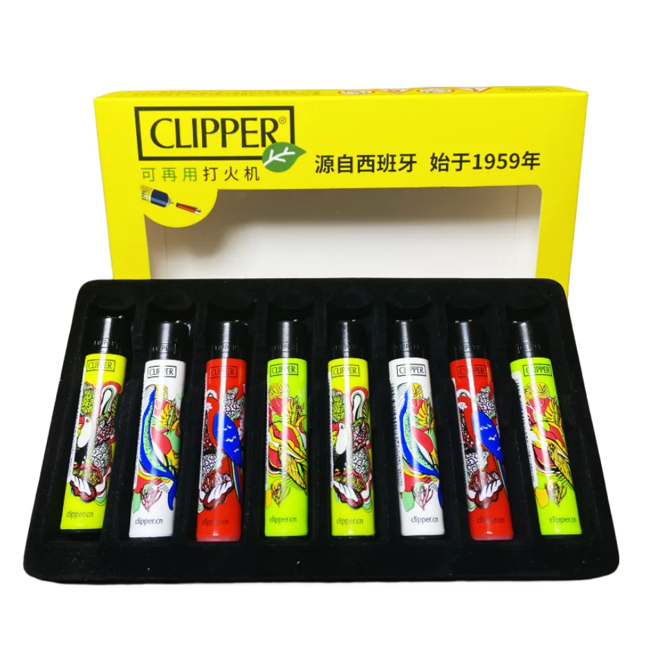 Clipper Lighter Grinding Wheel Flint Wheel Lighter Nylon Body Refillable Butane Torch Lighter Smoking Accessories Free Shopping