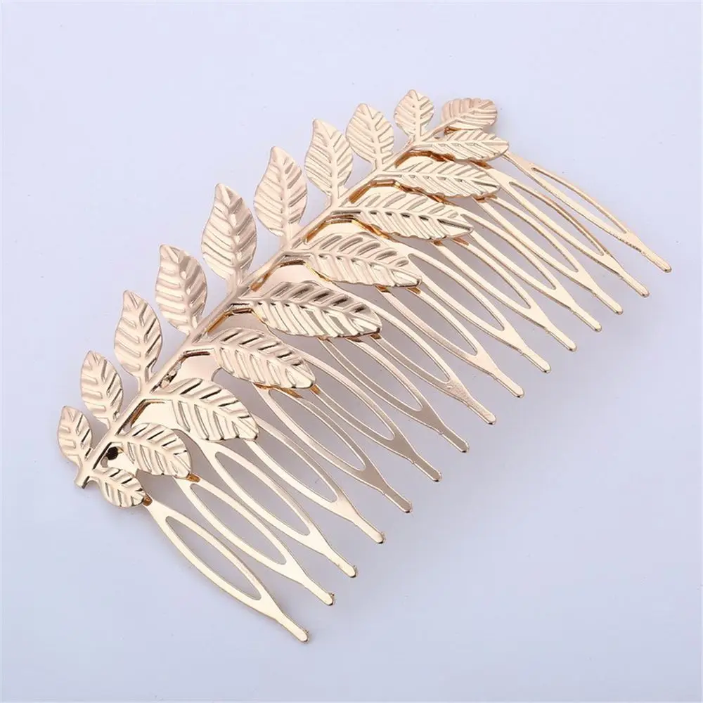 Plated Gold Silver Bobby Pin Hair Clip Girl Barrettes Hair Combs Leaf Hairpin