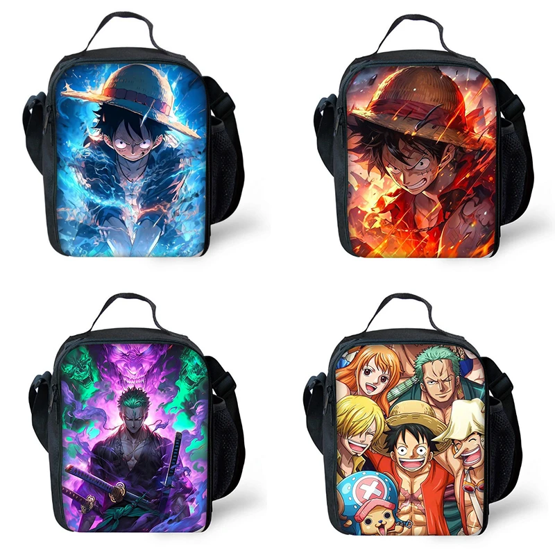 Anime Child Insulated Large For L-Luffys Capacity Bag for Boy and Girl Student Outdoor Picnic Resuable Thermal Cooler Lunch Box