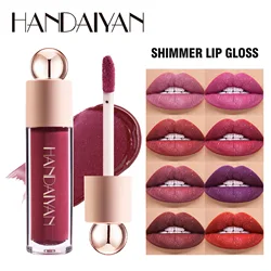 Handaiyan Matte glitter Waterproof Shimmer Lip Gloss Sexy Lipgloss Pigments Makeup Long Lasting Tinted Lip Glaze