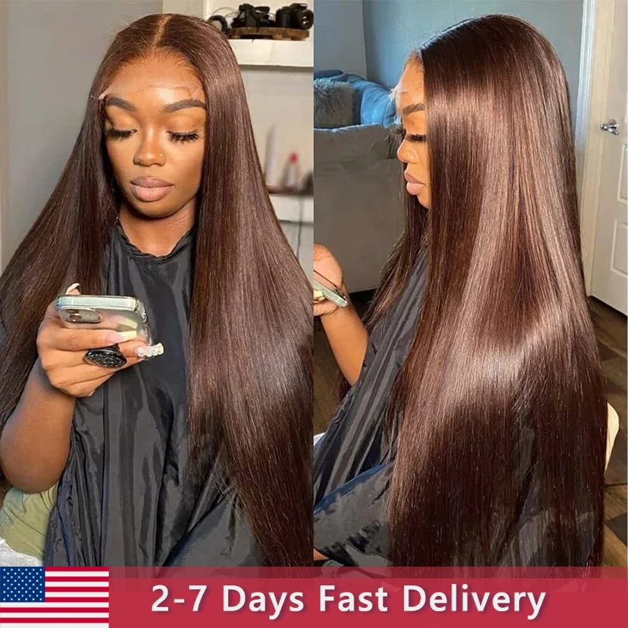 Chocolate Brown Lace Frontal Wig 12a Grade Human Hair Bling Human Hair Wigs 30 Inch 100% Human Hair Lace Front Wig