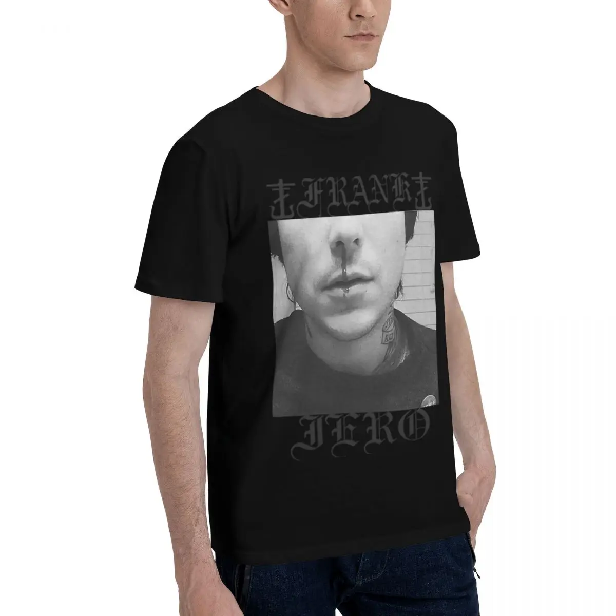 Frank Iero 1 100% قطن ملابس مريحة تسمح بمرور الهواء جديدة في بلايز وتي شيرتات تي شيرت رجالي #2