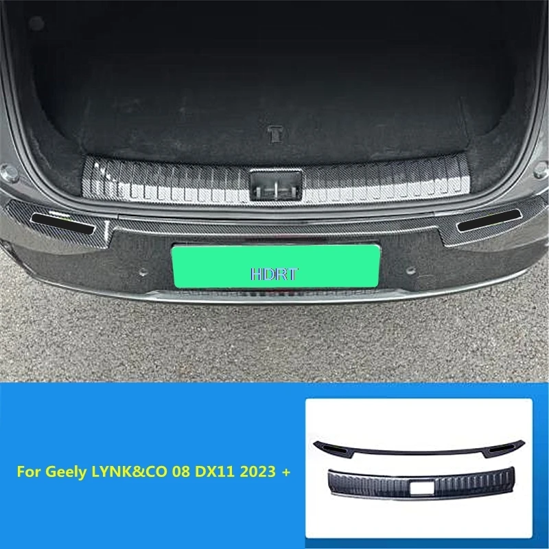 

For Geely LYNK&CO 08 DX11 2023 + Car Accessories Styling Rear Trunk Guard Protector Door Sill Bar Cover Welcome Pedal Sticker