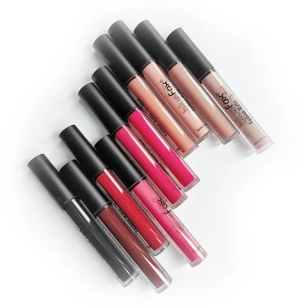 Opaque Color 10 Colors Matte Lip Gloss Makeup Non-stick Cup Lip Glaze Nude Black Lip Stick Cosmetics