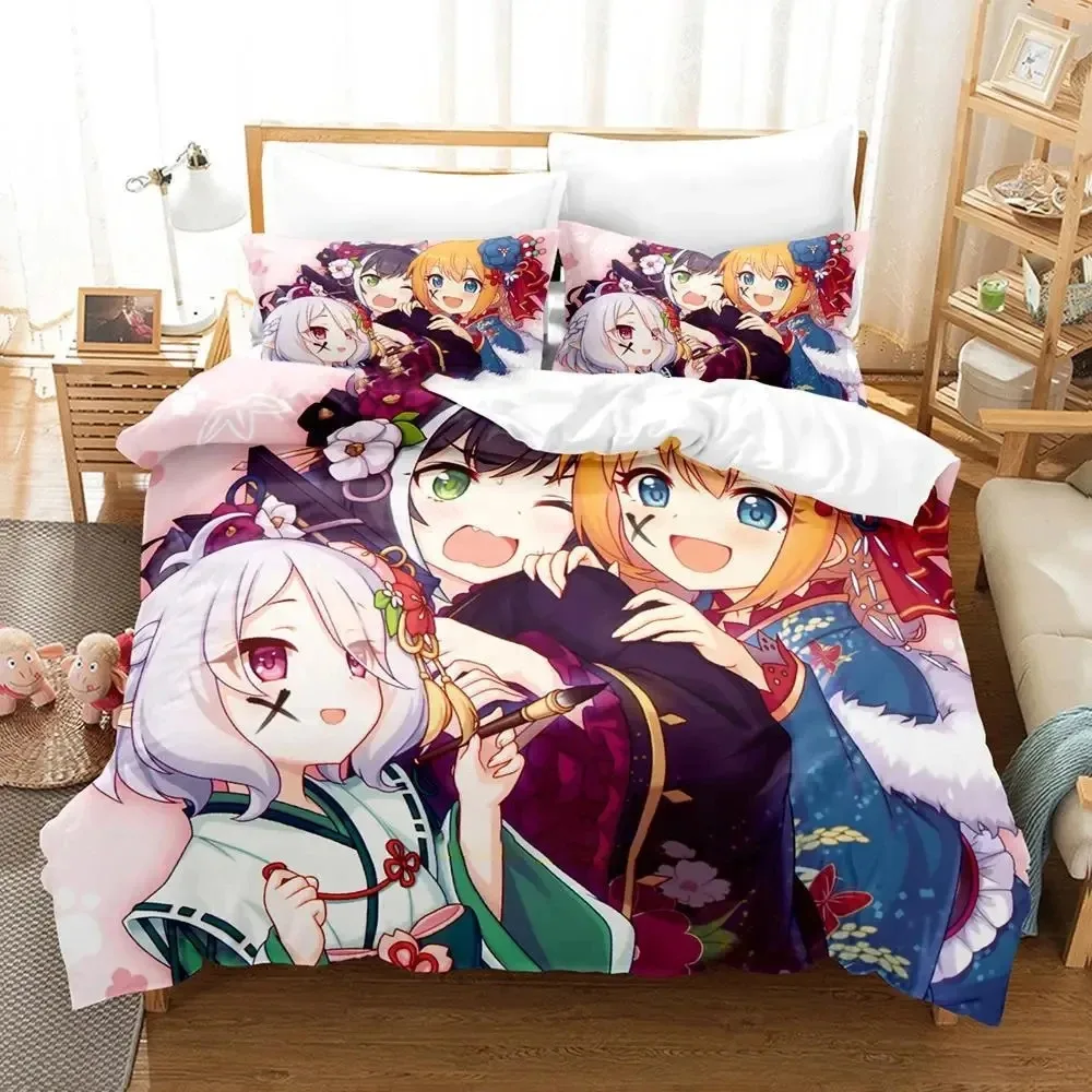 

Anime Princess Connect! Re Dive Bedding Set Boys Girls Twin Queen Size Duvet Cover Pillowcase Bed Kids Adult Home Textileextile