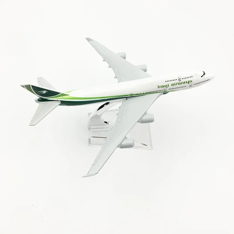 Aircraft model 16CMIraqi airlines Boeing747 Diecast Aviation Plane Collectible Miniature Toys for Boys Dropshipping