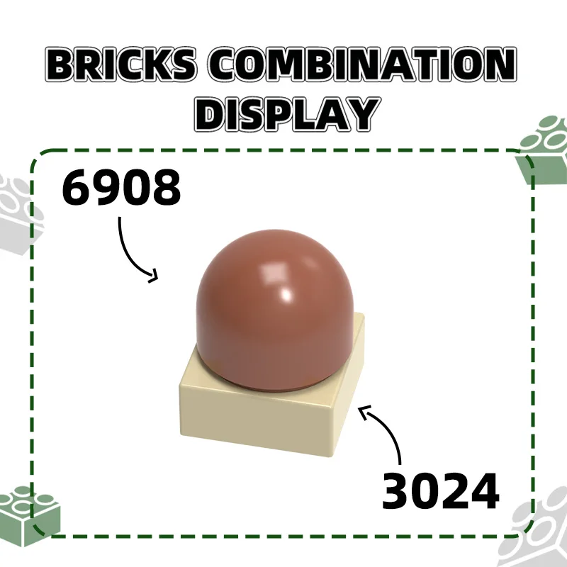 WANGE 623Pcs/Lot 6908 Round Screen with One Hole Bulk Small Building Blocks Assembly Compatible DIY Toy Parts Gift Box