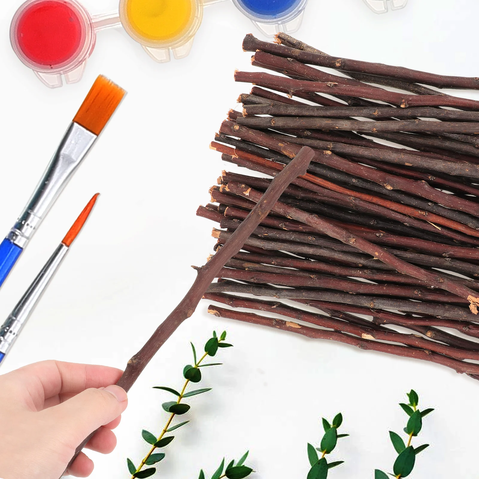

50pcs Natural Wood Sticks 10Cm Craft Material For Diy Decoration Handicraft Wooden Twigs Sticks Crafts Making Accessories
