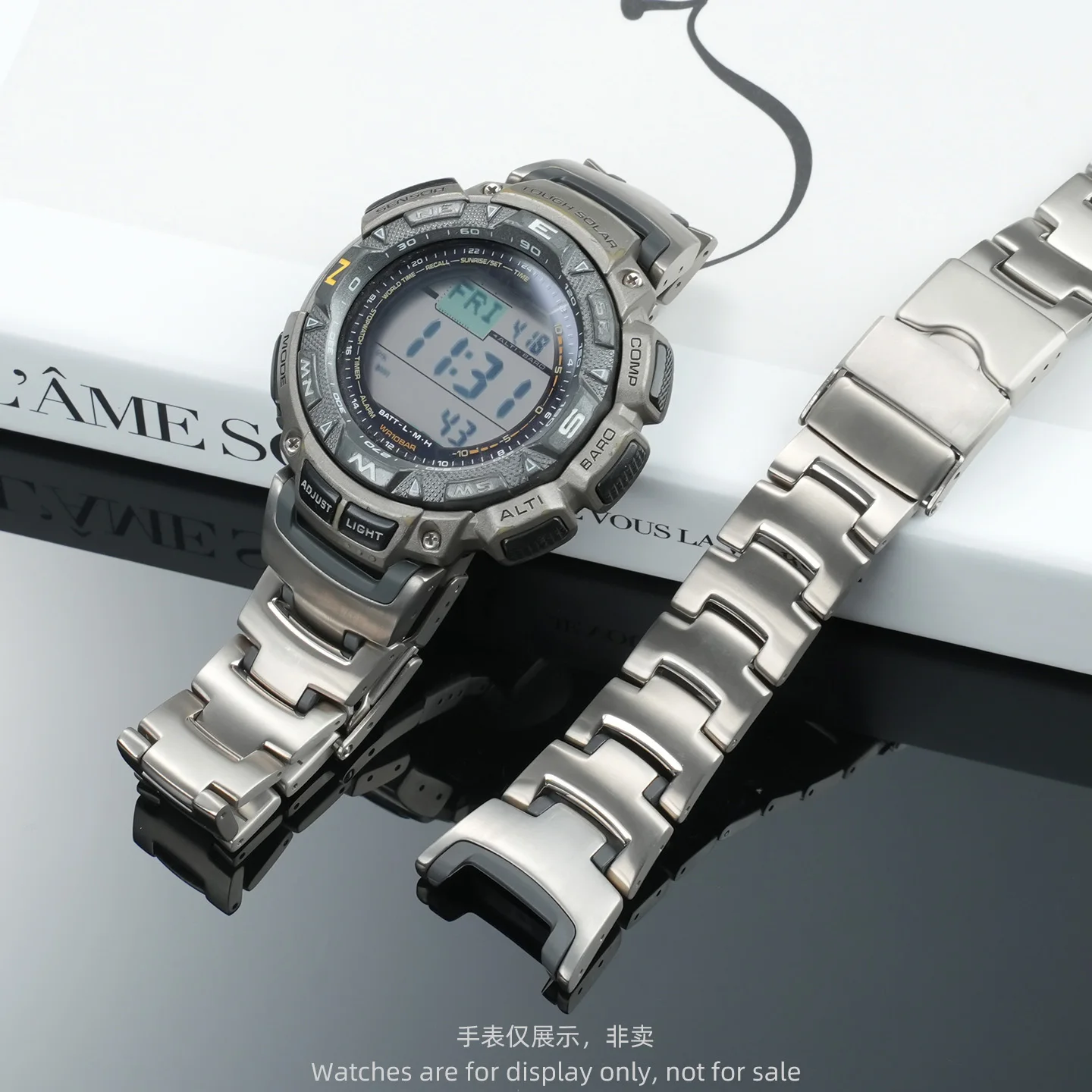 

Титановый ремешок для Casio Pro Trek PRG-240 PRG-130 PRW-1500, сменный ремешок для часов, спортивный браслет