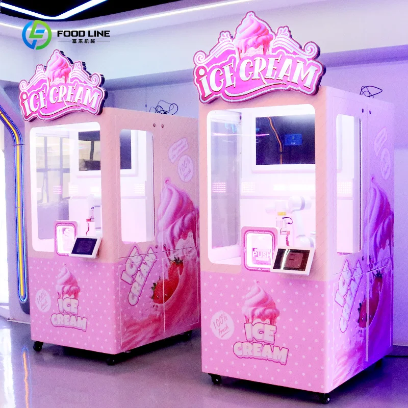 آلة بيع الآيس كريم الناعمة الروبوتية آلة بيع الآيس كريم الإيطالية الناعمة للبيع