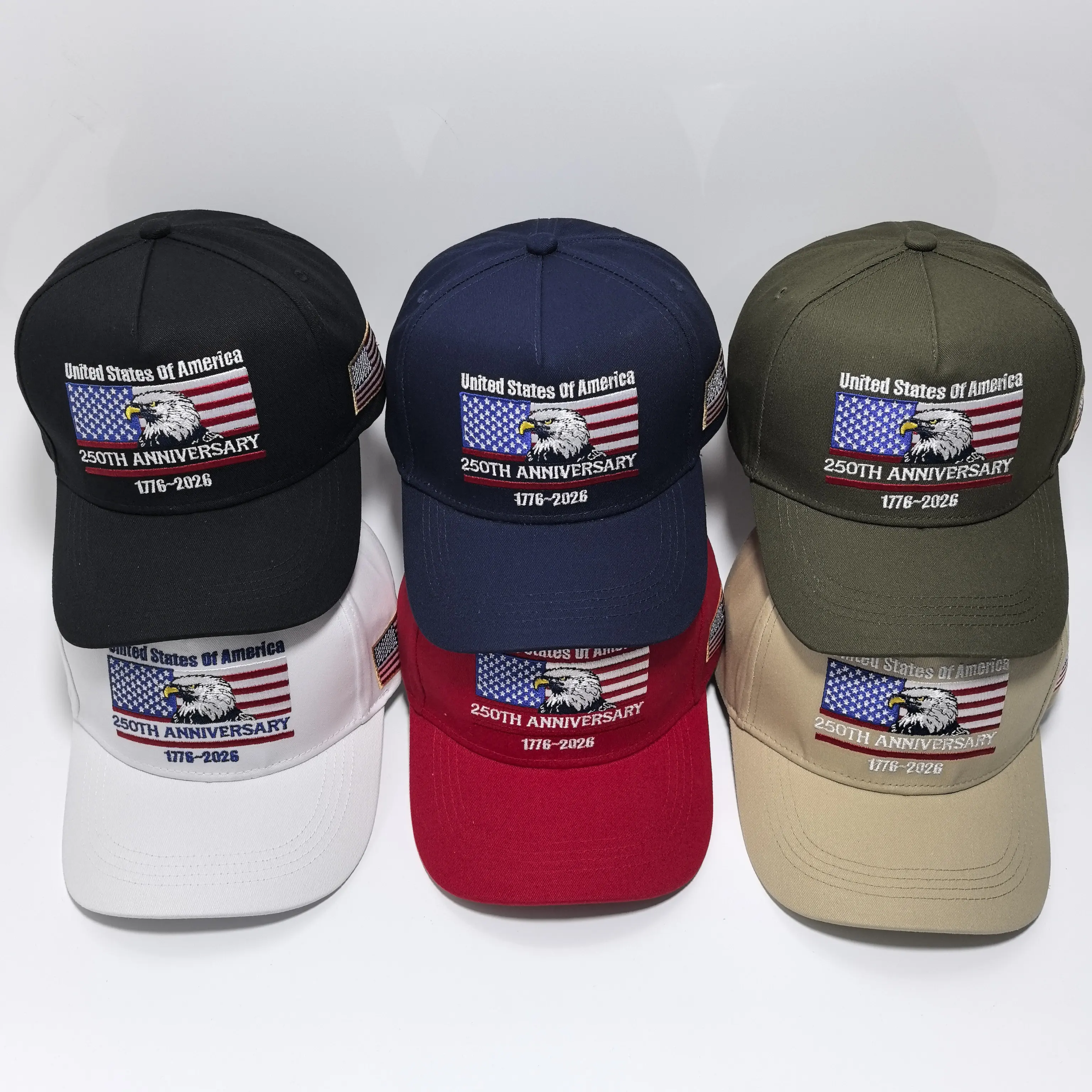 1776‑2026 US 250th Anniversary Baseball Cap Eagle American Flag Embroidery Adjustable Casual Hat For Men Women Multi‑color