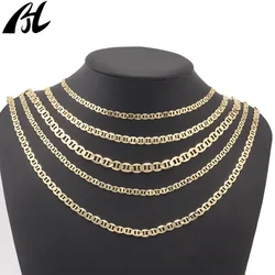 Oro Filled Italian punk 14K 18K gold-plated necklace high quality clasp necklace brass punk gold necklace