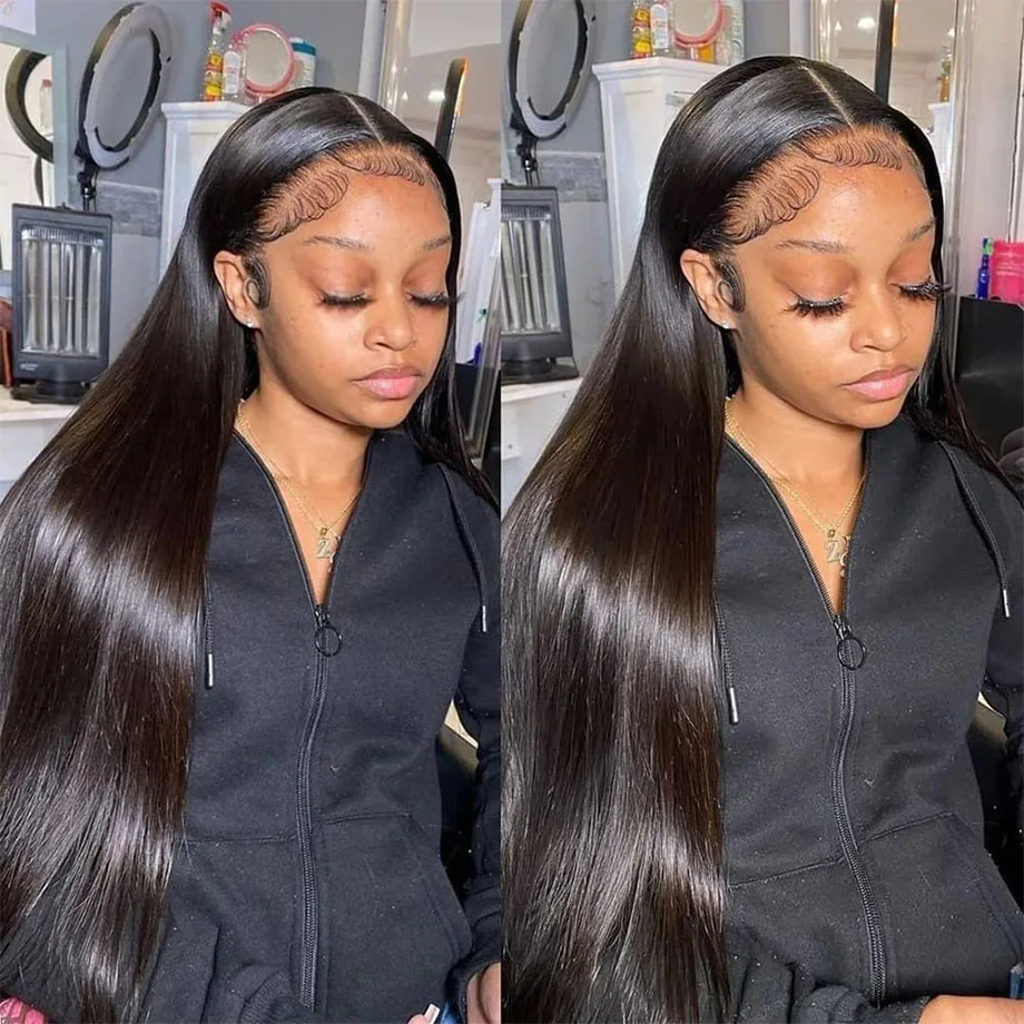 13x6 Hd 28 30 Inch Lace Frontal Wig 13x4  Brazilian Bone Straight Lace Front Wigs For Women Human Hair Pre Plucked