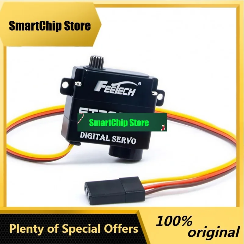 SmCpMiniature Size 3.2kg 0.08sec 11g Micro Digital RC Servo120° Rotation 23.5*8*23.4mm Small Size Feetech FT2304M RC Helicopter