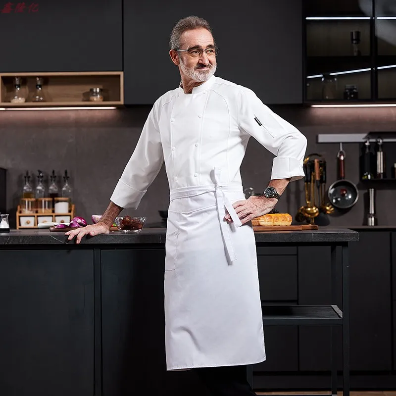ホテルシェフ制服レストランシェフ作業服ケーキショップパン屋洋食レストランウェイター秋のキッチン服