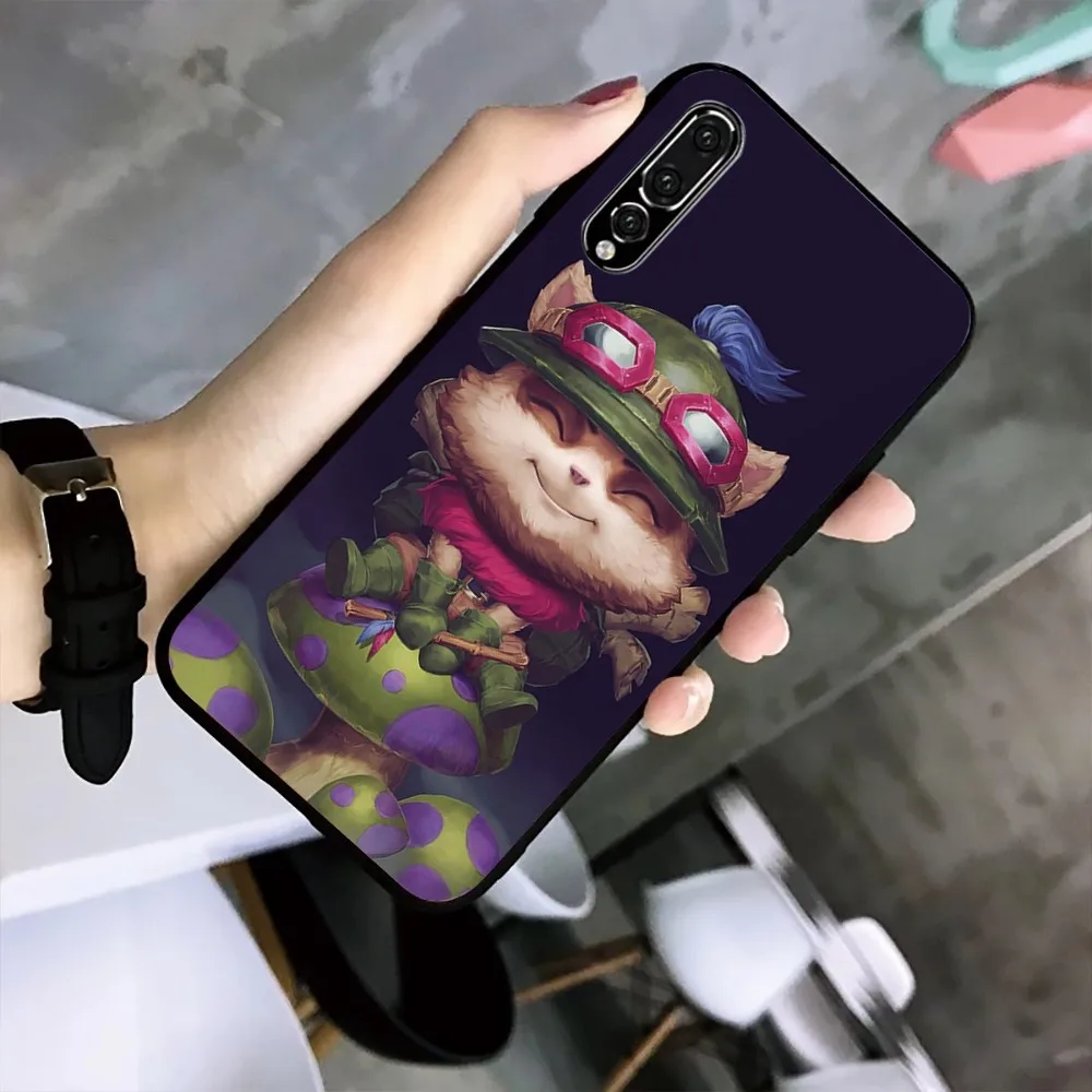 L-League of L-Legends T-Teemo Phone Case For Huawei Mate P10 P20 P30 P40 P50 Smart Z Honor 50 60 70 Pro Lite Black Case