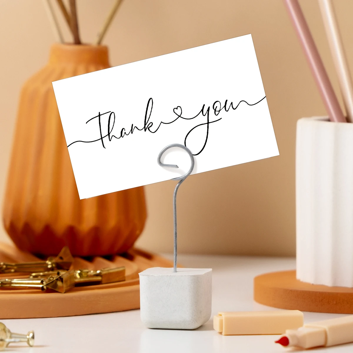 50pcs Simple Thank You Cards For Supporting Your Order Small Business Shop Cards Supplies,Goods Follow Card Gift Packaging Decor view 2