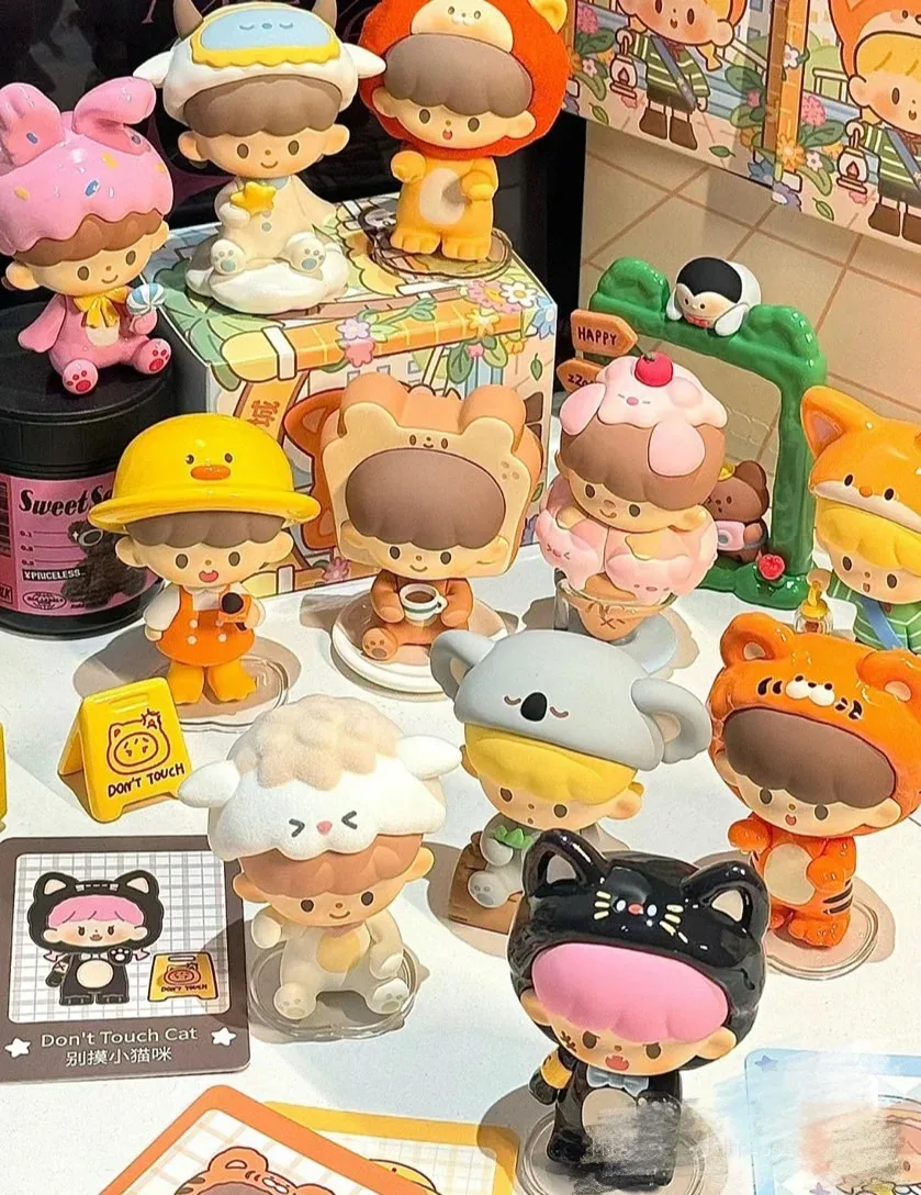 Zzoton Naughty Animal City Series Blind Box Toys  Cute Action Anime Figures Kawaii  Toys Figure Dolls Gift Toys  Surprise Box