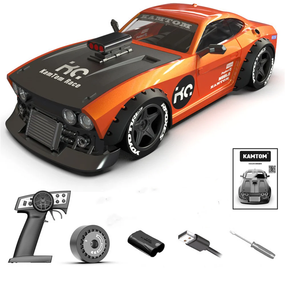 

KAMTOM KM3299 RTR 1/32 2.4G 4WD Drift RC Car ESP Gyro Mini Race LED Light High Speed Racing On-Road Electric Vehicles Model Toys