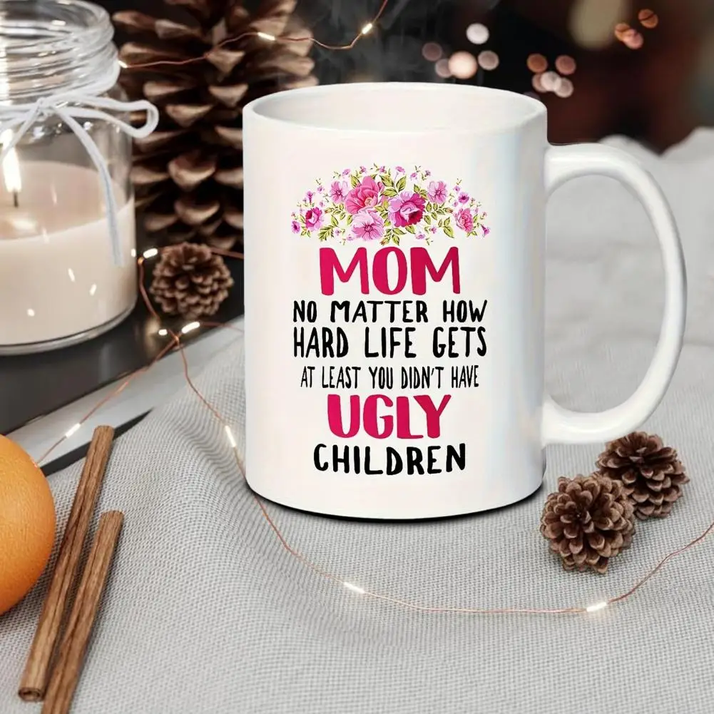 

Funny Coffee Cup Personalized Milk Mug Ceramic Mug Fun Alphabet Themed Drinking Mug for Christmas Birthday Retirement