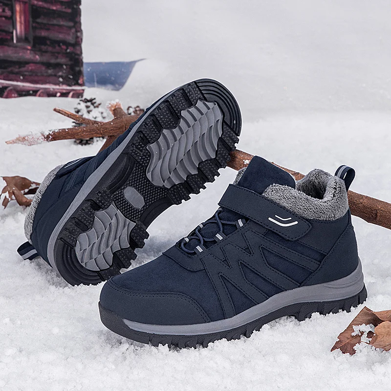 

ELUVA/мужские термозимние ботинки, непромокаемые противоскользящие зимние ботинки, теплая треккинговая обувь, уличная походная обувь, зимние термосапоги