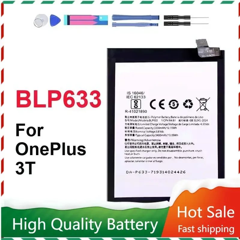 

Для Oneplus 3T аккумулятор высокого качества 3400 мАч BLP633 замена для Oneplus Three T аккумуляторы для смартфона трек-код
