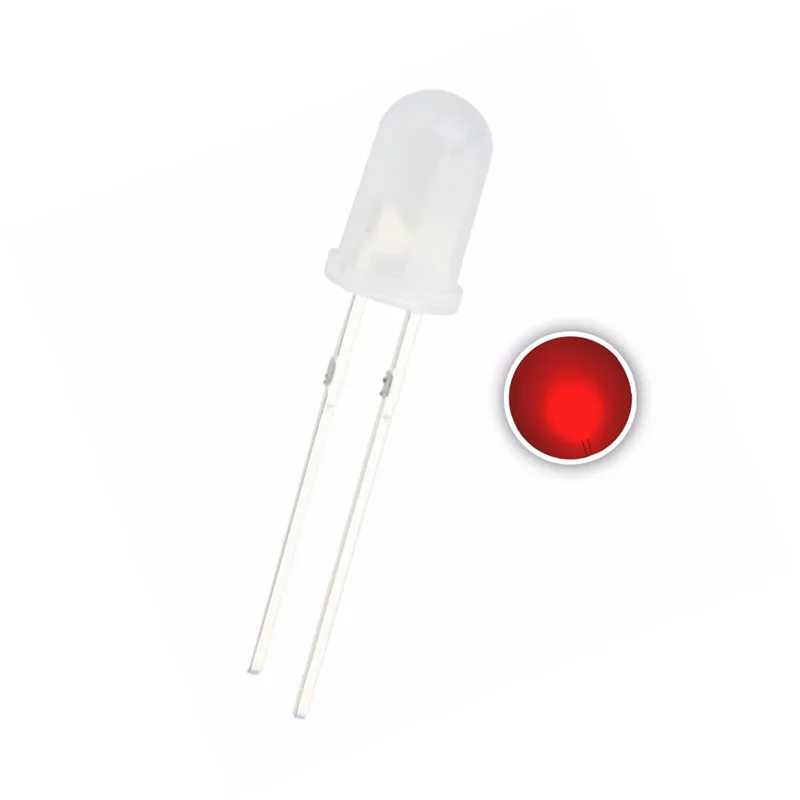 

100PCS, 5MM Diffused DIP LED, Round Head, F5 RED YELLOW GREEN BLUE WARM WHITE PINK ,RGB Fast/SLOW Flashing LAMPS