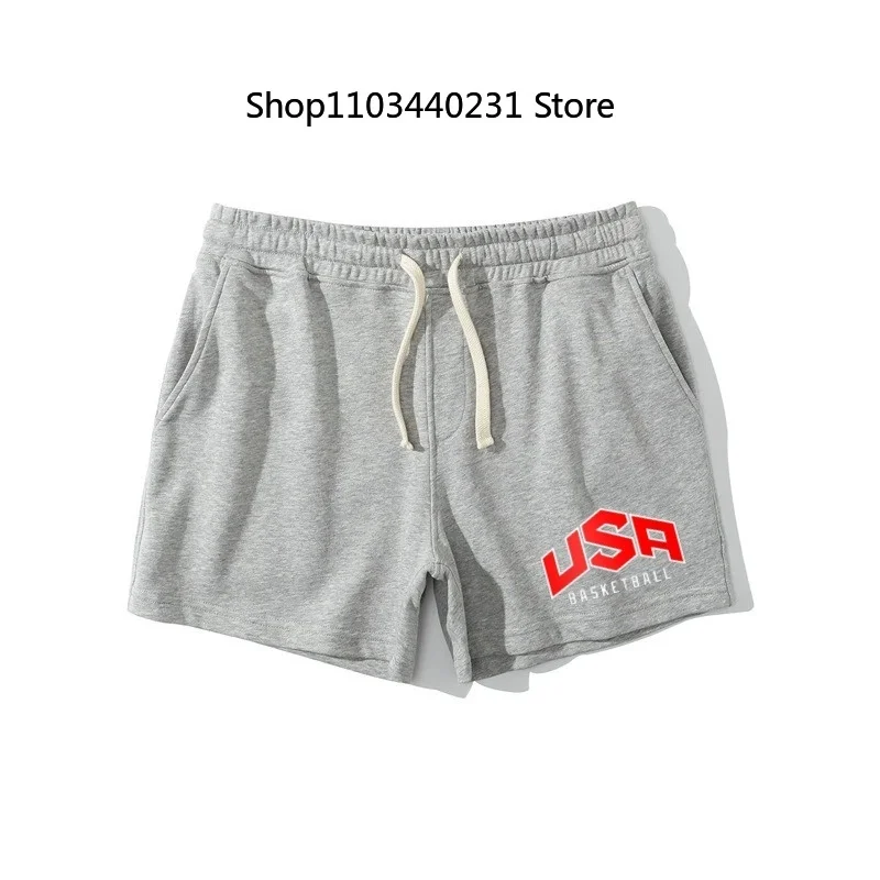 Summer Men Casual American Shorts Running Side Pockets Outdoor Fashion Fitness Jogging Beach Leisure Shorts 3 Points Pants M-3XL