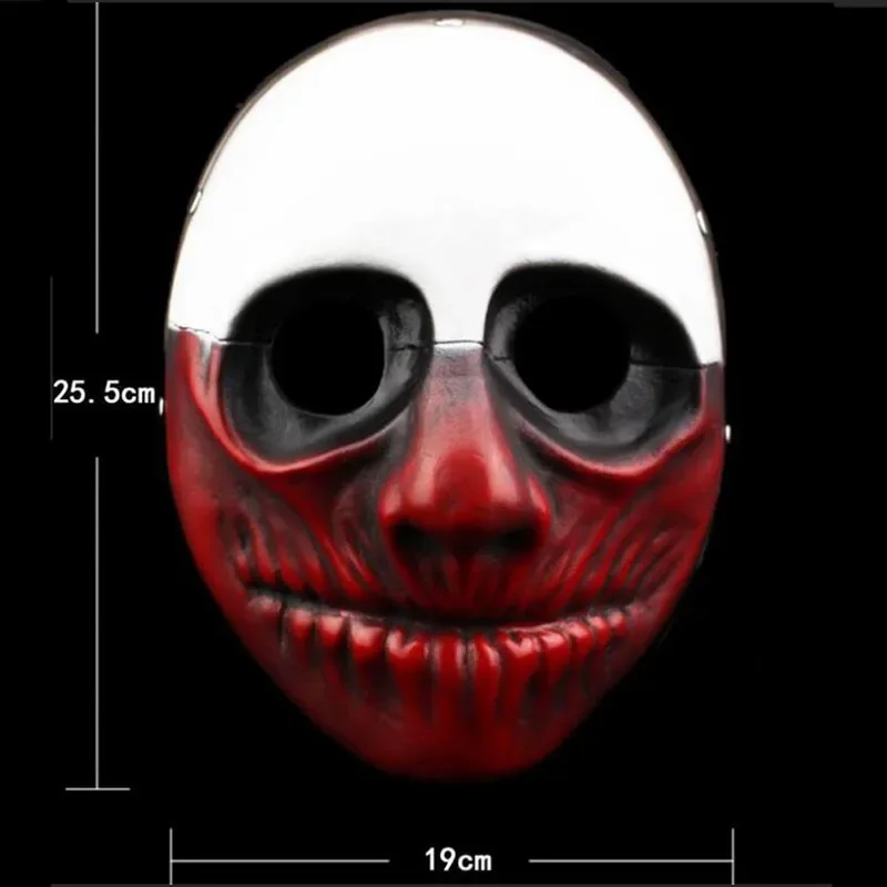 Payday 2 Mask Resin The Heist Dallas/Wolf/Chains/Hoxton cosplay halloween horror clown masquerade cosplay Carnaval Costume men