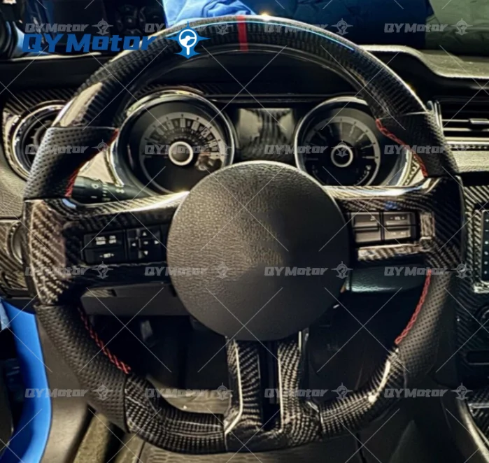 

Real Carbon Fiber Shift Car Steering Wheel Fit For Ford Mustang 2010 2011 2012 2013 2014 Model