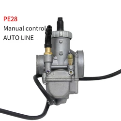 GS-POWER 1PC Keihin PE28 Motorcycle Carburetor 28mm Carb Auto/Manual For ATV Quad Pit Dirt Motor Bike Scooter Moped Motocross