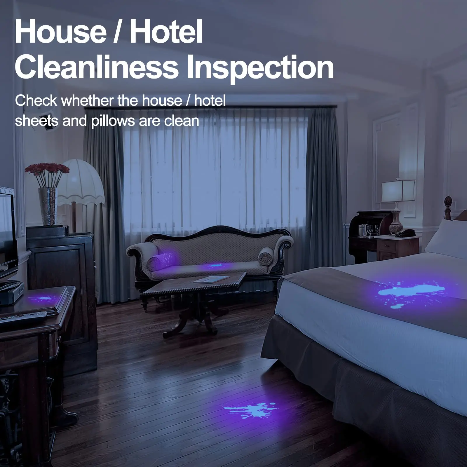 100LED 39nm الأشعة فوق البنفسجية مصباح يدوي عالية الطاقة الأشعة فوق البنفسجية الشعلة المال خام بقع الحيوانات الأليفة غير مرئية الحبر العقرب ماركر ضوء الفلورسنت