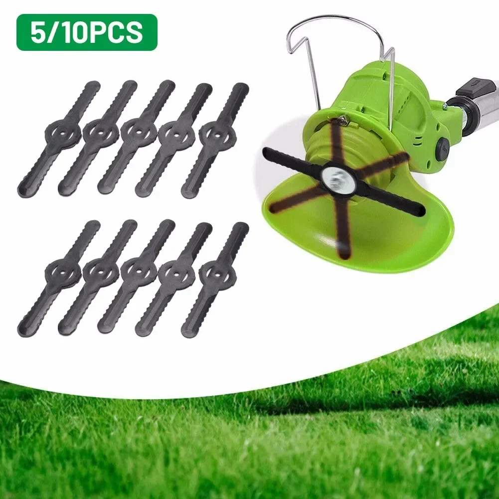 5pcs/10pcs MultiplePlastic Blades Replacement For Garden Lawn Mowers Electric Grass Trimmer Parts Outdoor Yard Garden Supply