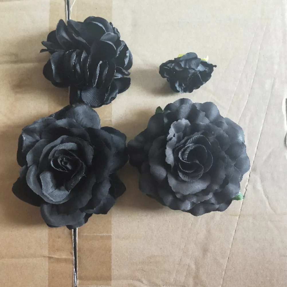 

5Pcs Premium Rose Brooch Hair Clip Delicate Flower Pin for Funeral Ceremony Elegant Decoration on Dress Jacket Coat Bag Sweater