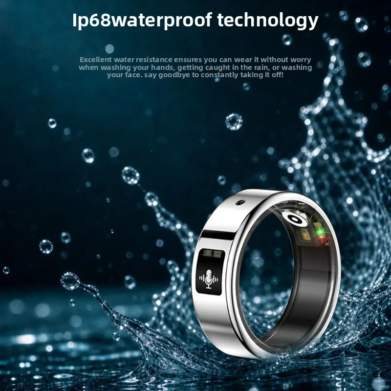SR116 heart rate sleep oxygen recording APP translation, remote control selfie short video control, smart ring IP68 waterproof