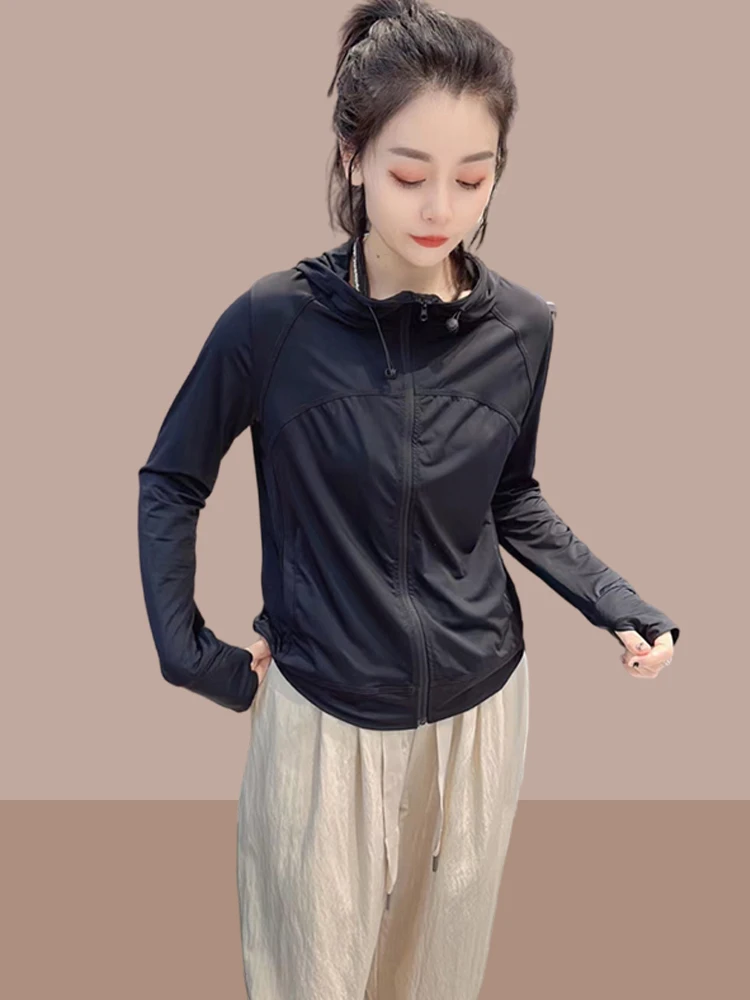 

Женская одежда из ледяного шелка с защитой от ультрафиолета, летняя свободная верхняя одежда для активного отдыха, верхняя одежда с защитой от солнца, кардиган с длинными рукавами Ne