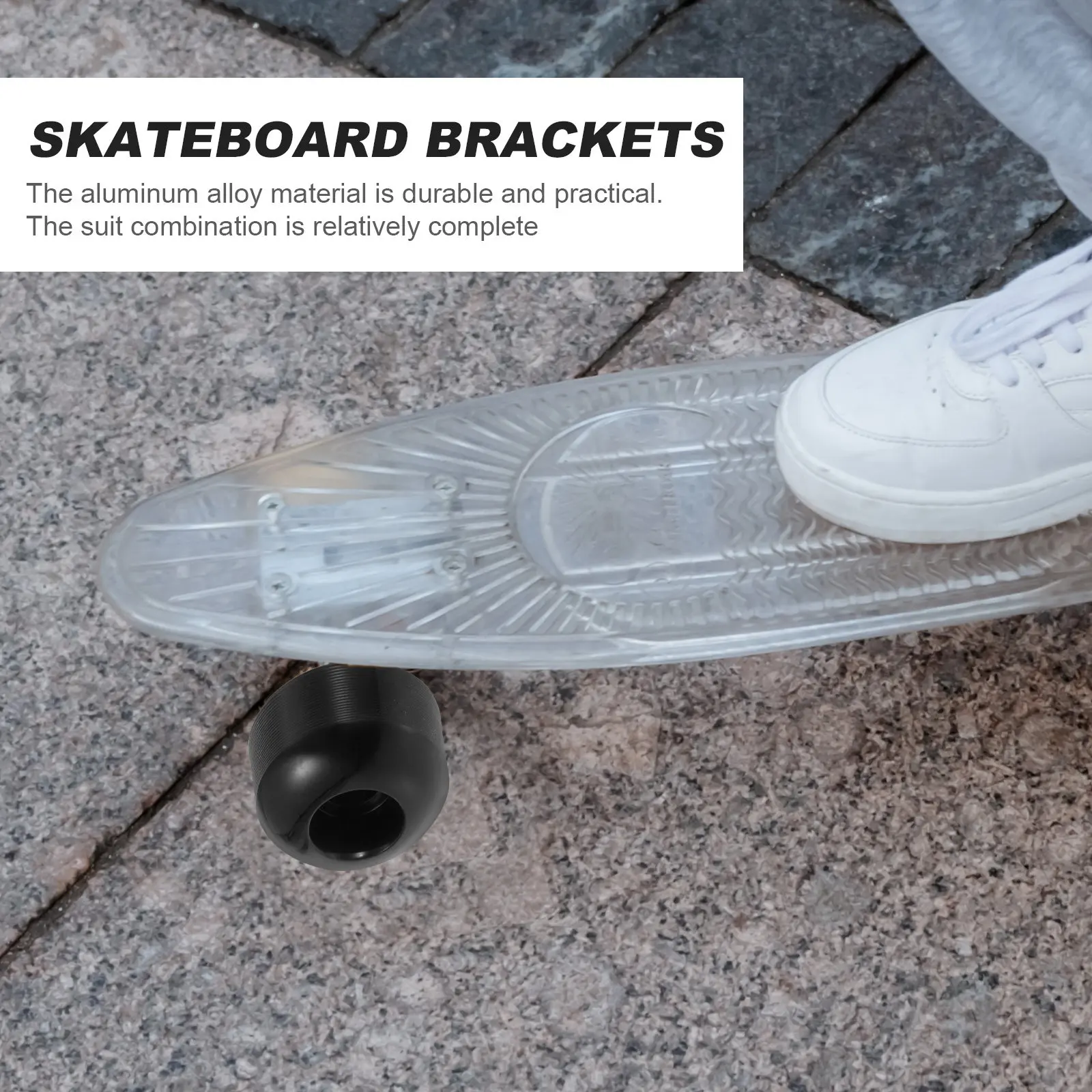 

1Set Double Tilt Skateboard Bridge Full Kit Accessories Bracket Bearings Wheels High Load Capacity Lightweight Reliable