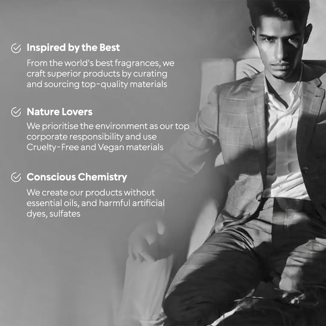 BellaVita Luxo G.O.A.T. Eau De Parfum Masculino (3.4 fl.oz) |   Notas Naturais Refrescantes de Bergamota, Lavanda, Vetiver e Patchouli