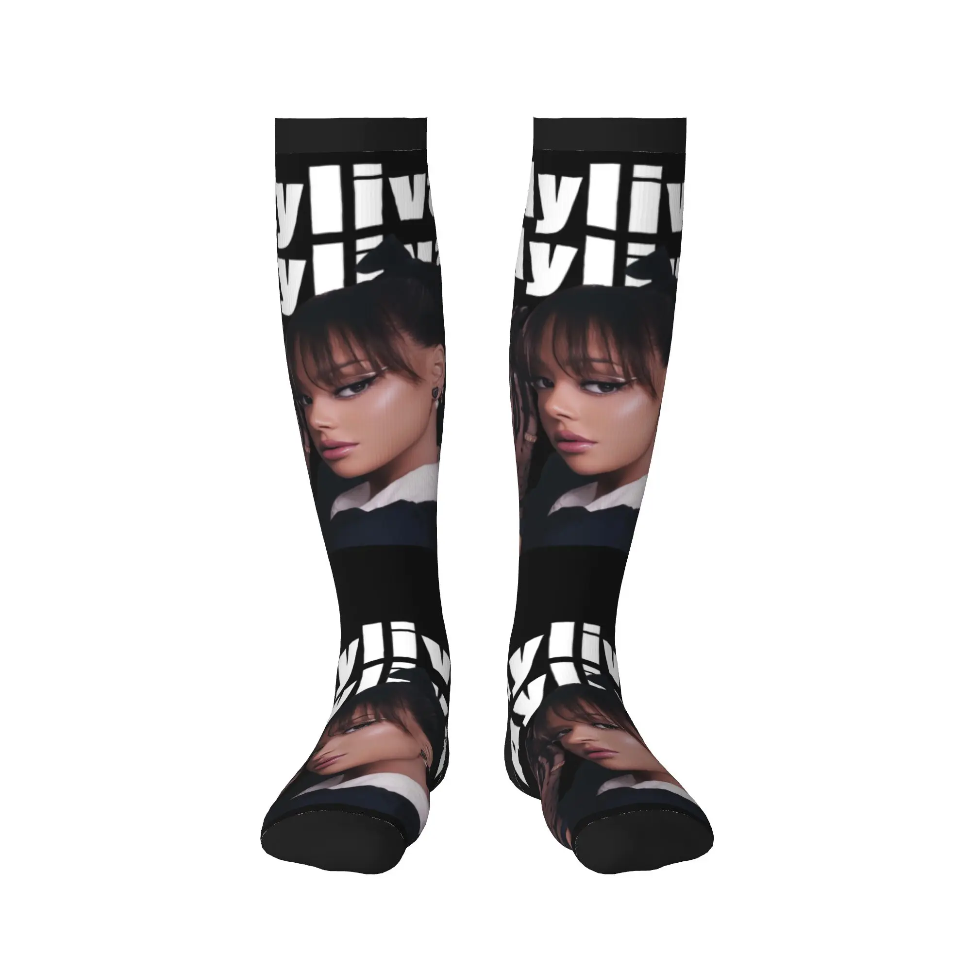 Novelty Printed Ayliva Singer Socks for Men Women Stretch Summer Autumn Winter  Sports Compression Socks