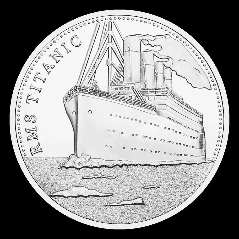 RMS Titanic Incident Commemorative Coin Golden Plated Collectibles Coins Titanic Cruise Ship Souvenir Art