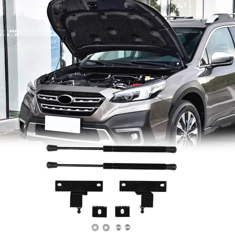 For Subaru Outback 2020-2025 Carbon Steel Black Car Front Hood Hydraulic Rod Slow Down Rod Support Rod Modification Accessories