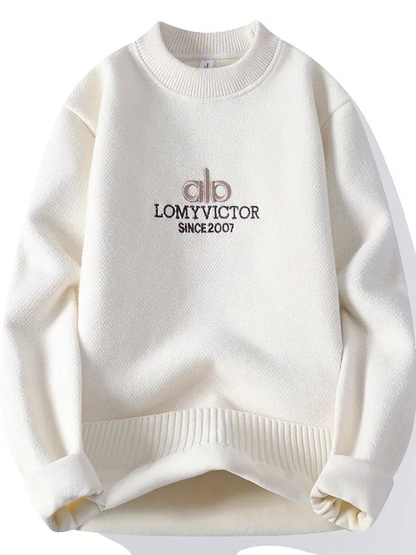 

Мужской вязаный свитер FCE для подростков, осенне-зимний, свободного кроя, универсальный, с начесом, для тепла и комфорта