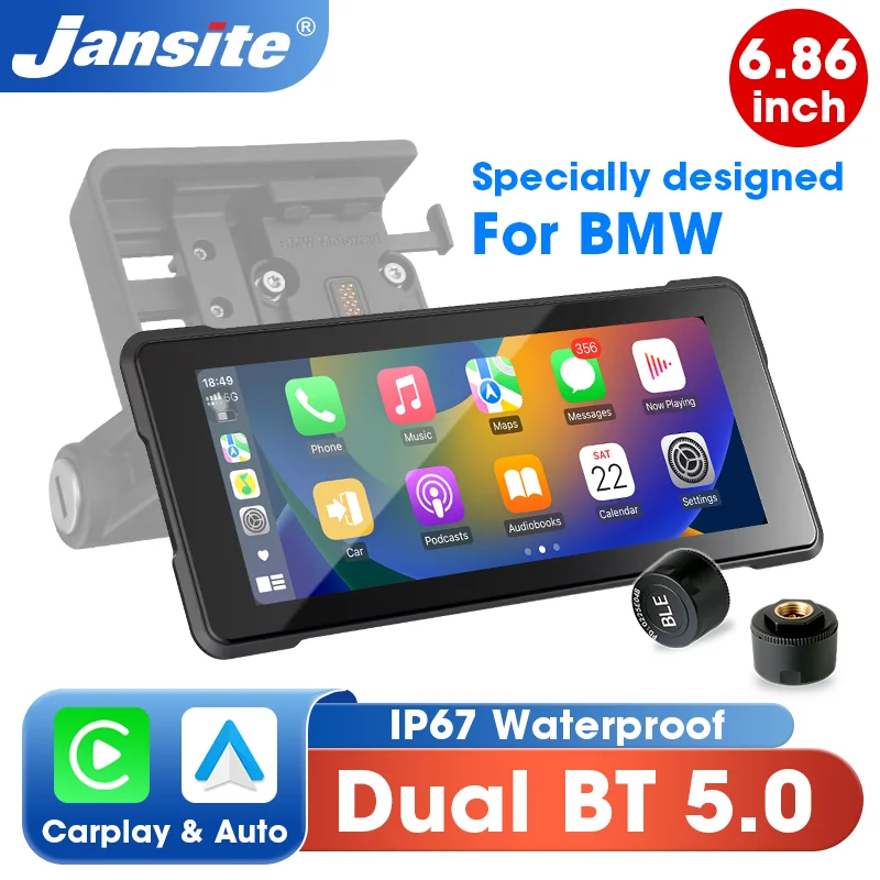 

6.86 inch CarPlay Moto GPS Navigation Android Auto for BMW R1200GS/ R1250GS/ R1300GS/S1000XR Digital Motorcycle Dashboard Screen