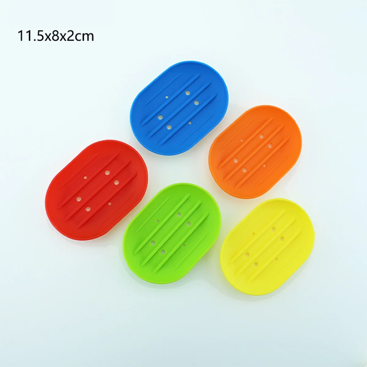 3 قطع من حامل صحن الصابون مقاس 11.5 × 8 × 2 سم مع فتحات تصريف تحافظ على صابون البار نظيفًا للمطبخ والحمام باللون الأصفر #6