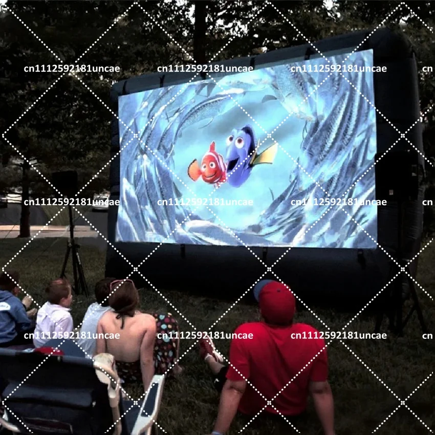24ft Inflatable Movie Screen for Outdoor and Indoor Use, Air-Blown Projection Screen for Home Theater Cinema